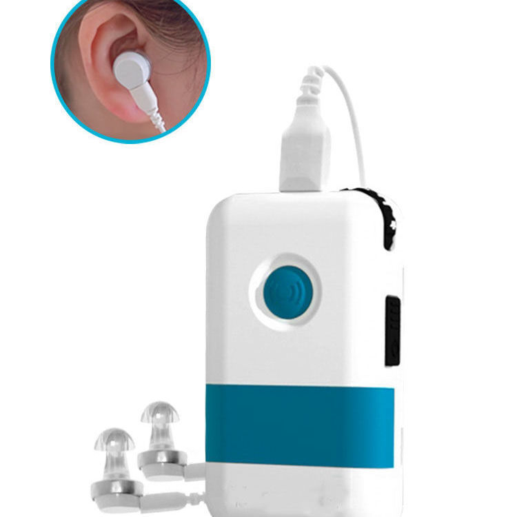 Caja de audífonos para los ancianos bienes genuinos sordos mayores graves carga cable solo oído de alta potencia máquina trasera