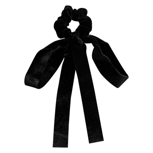 Spring and summer new style headband black velvet hair accessories retro internet celebrity bow large intestine circle headband strap headband