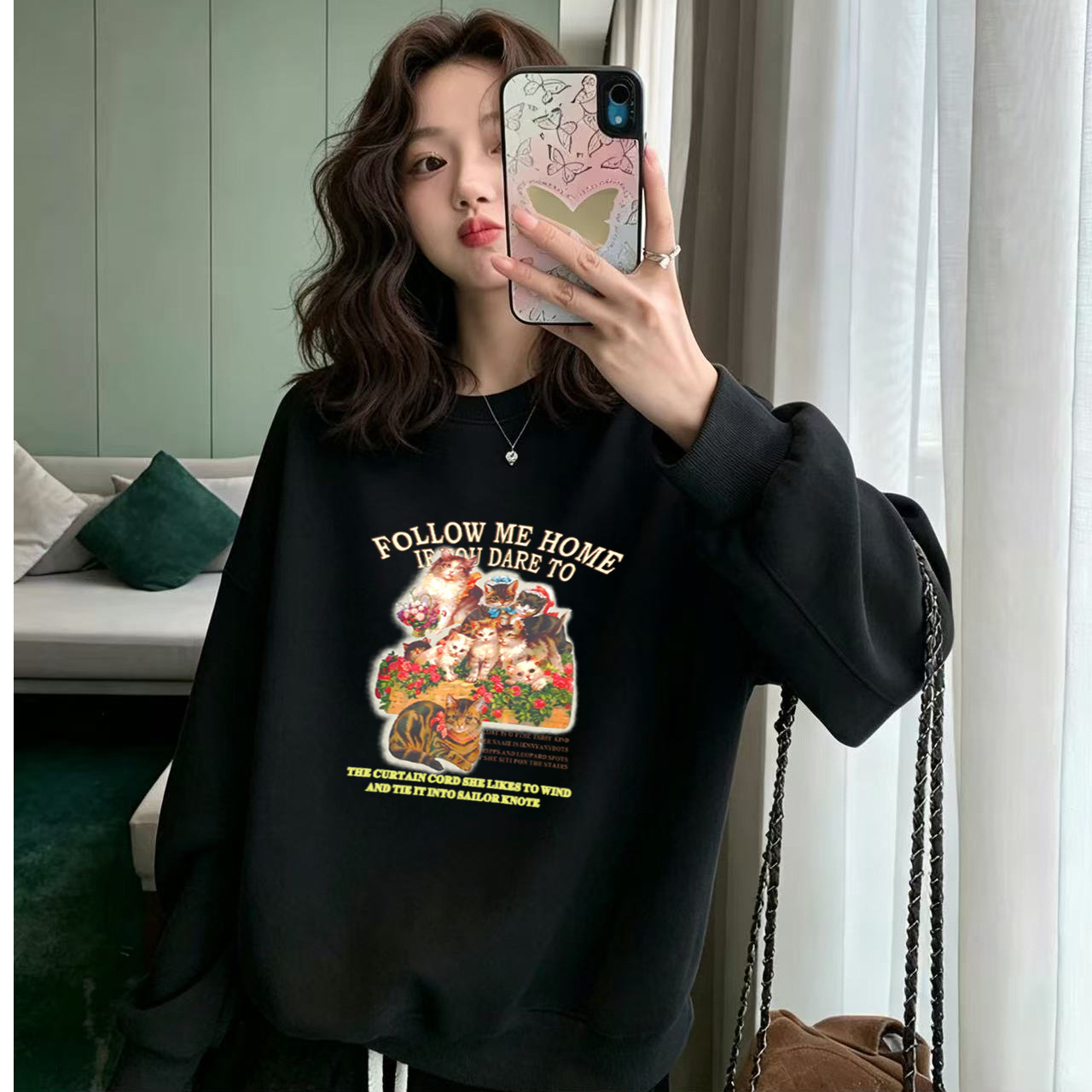 2026 Autumn/Winter new women's hoodie, long-sleeved, slimming, student style, niche outerwear, trendy