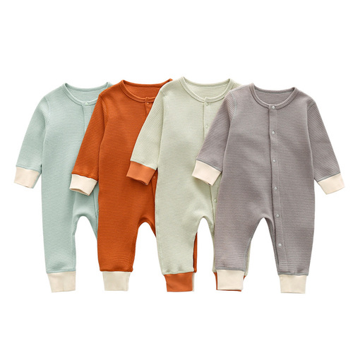 ins Nordic waffle foreign trade cross-border children's clothing high-quality infant clothing baby onesies