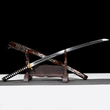 龙泉市刀剑手工锻打覆土烧刃日式指挥刀Katana动漫刀冷兵器未开刃