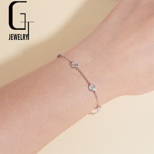925 Silver Bubble Bracelet for Women, Japanese Style, Fresh and Popular, Light Luxury, Minimalist Thin Chain, Slimming and Exquisite, with Gra Certificate