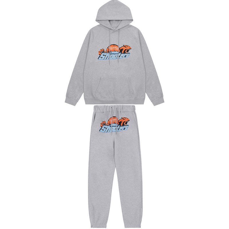 Marca de moda europea y americana Trapstar azul amarillo cabeza de tigre toalla bordado suéter calle alta capucha pantalones traje casual hombre