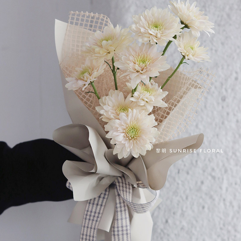 Ramo grueso de tela escocesa embalaje cortina de gasa fresco Bouquet decoración cortina de gasa tienda de flores material de embalaje