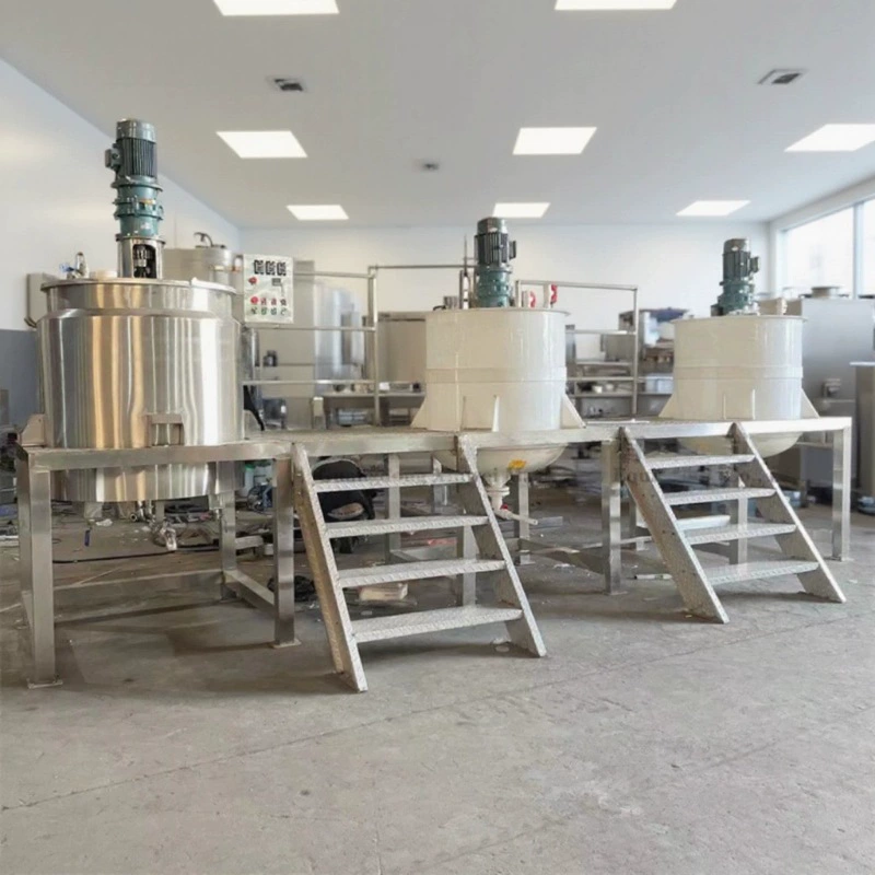 Готовая еда и бытовая химия, жидкий смеситель из нержавеющей стали, электрический нагревательный реактор, гомогенизирующий барабан с регулируемой скоростью смешивания