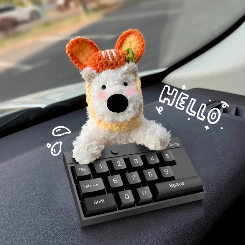 Tarjeta de estacionamiento temporal del automóvil lindo West Highland Puppy Keyboard Teléfono del automóvil Número de matrícula Decoración del automóvil Mover el automóvil