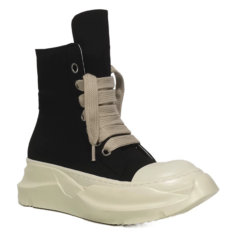 25ss новые европейские и американские модные ботинки с высоким берцем, обувь из ткани на толстой подошве со шнуровкой, студенческие дышащие ботинки унисекс, трибутомия