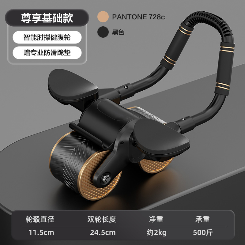 590 플랫 스탠스 복부 휠 - 블랙 골드