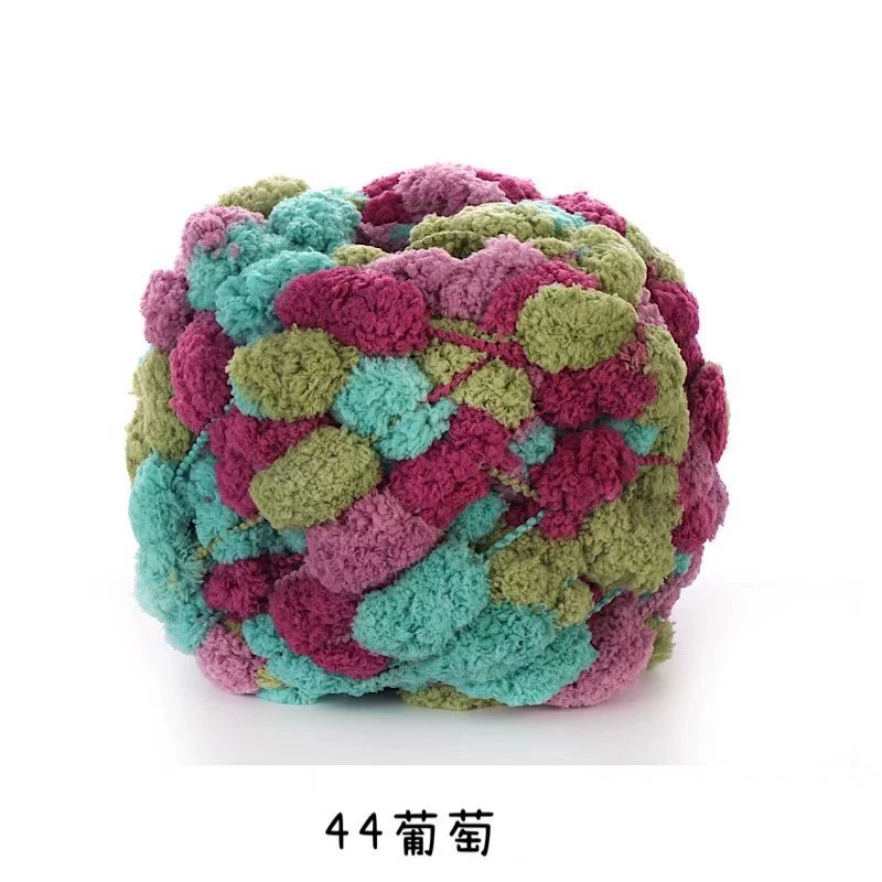 Пушистая пряжа из chenille, многоцветная отделочная пряжа для шарфов, шапок, половиков, 11×5 см, 0,098 кг