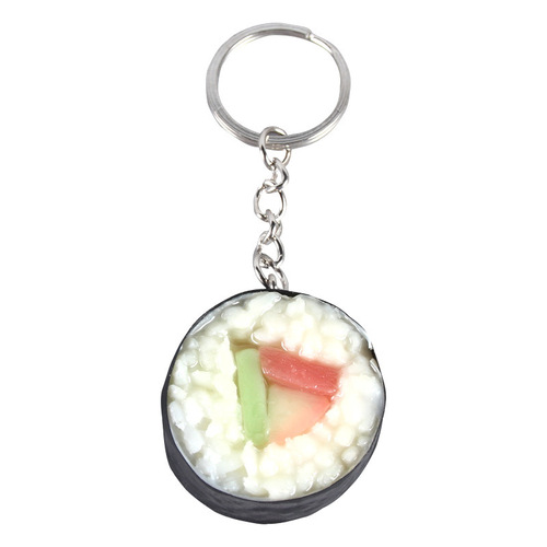 Simulated Japanese seaweed and seaweed rice balls, sushi food keychain pendant, creative food toy model street stall night market