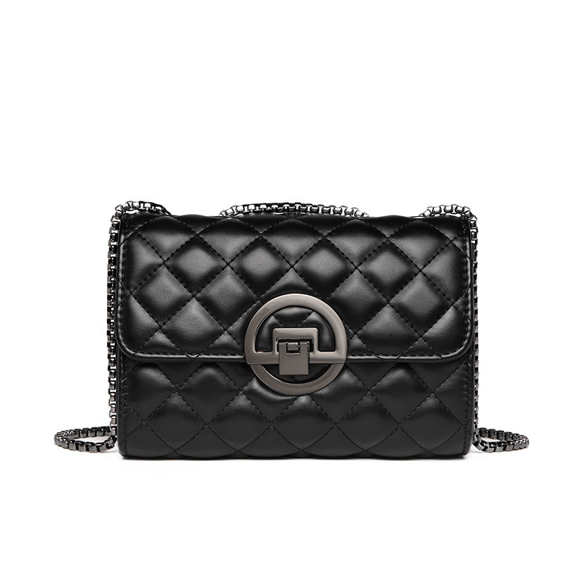 Lingge ricamato filo da donna 2024 nuova moda alla moda catena spalla singola tracolla Internet borsa quadrata piccola rossa_voghion.com