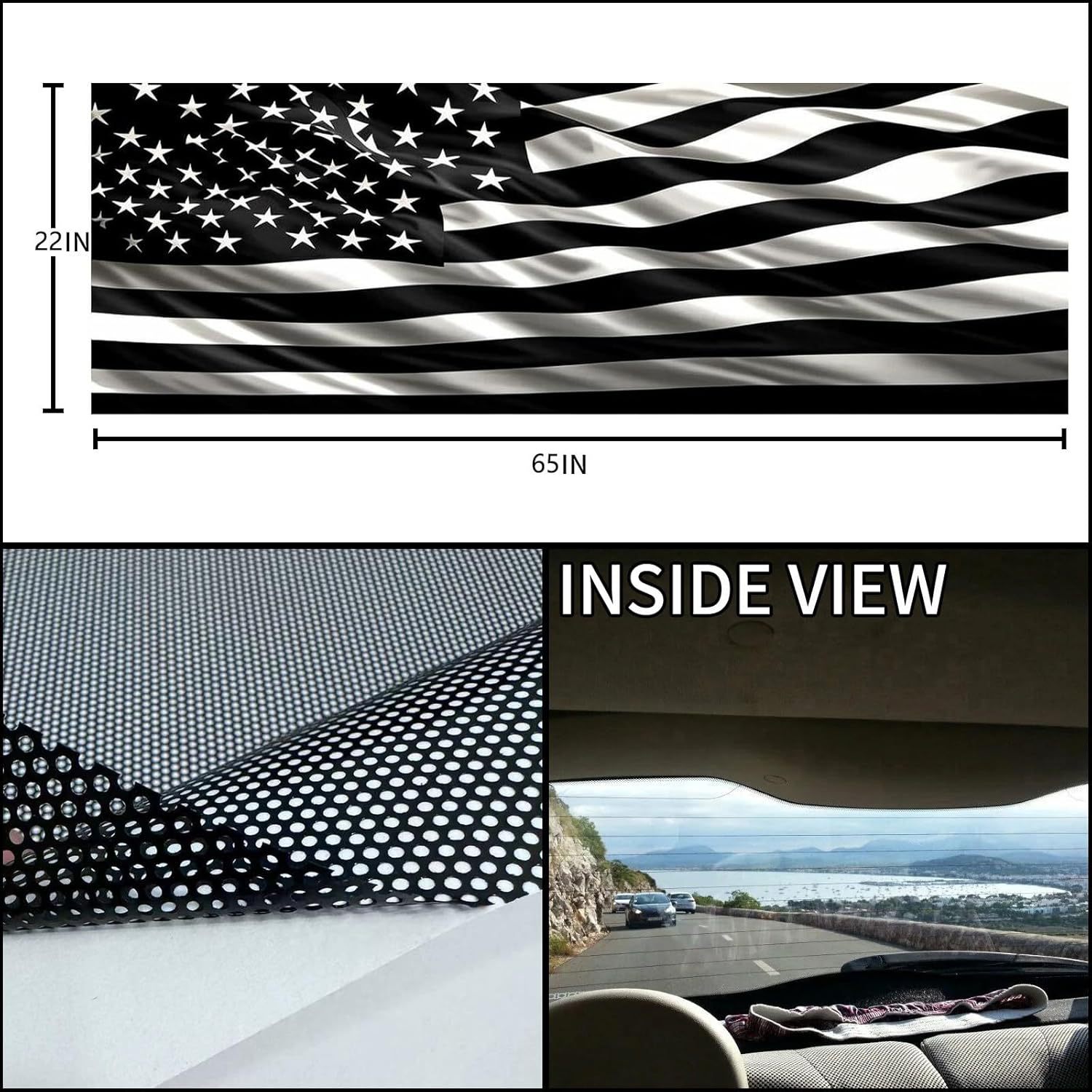 Pegatinas de ventana trasera de camión de 65x22 pulgadas para la mayoría de las camionetas SUV