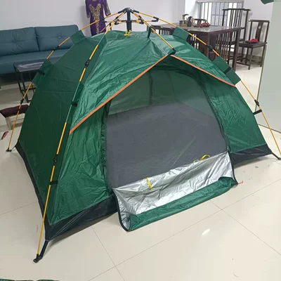 "Can Be Shipped on Behalf of Others" Wholesale Tent Portable No-Build Quick-Open Camping Style Tent 3-4 People Outdoor Camping Style Tent (Avtomobil dam çadırları) - dark-green-double
