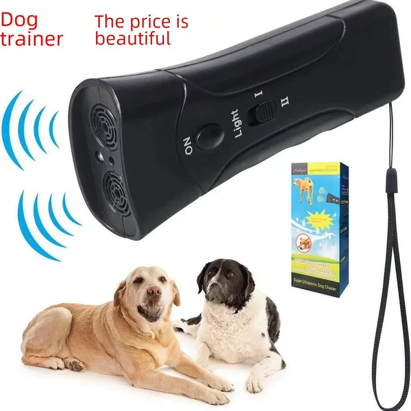 Cross-Border Best-Selling Led Dual-Head Ultrasonic Dog Training Device Portable Anti-Barking Device Outdoor Single-Head Dog Deterrent Amazon