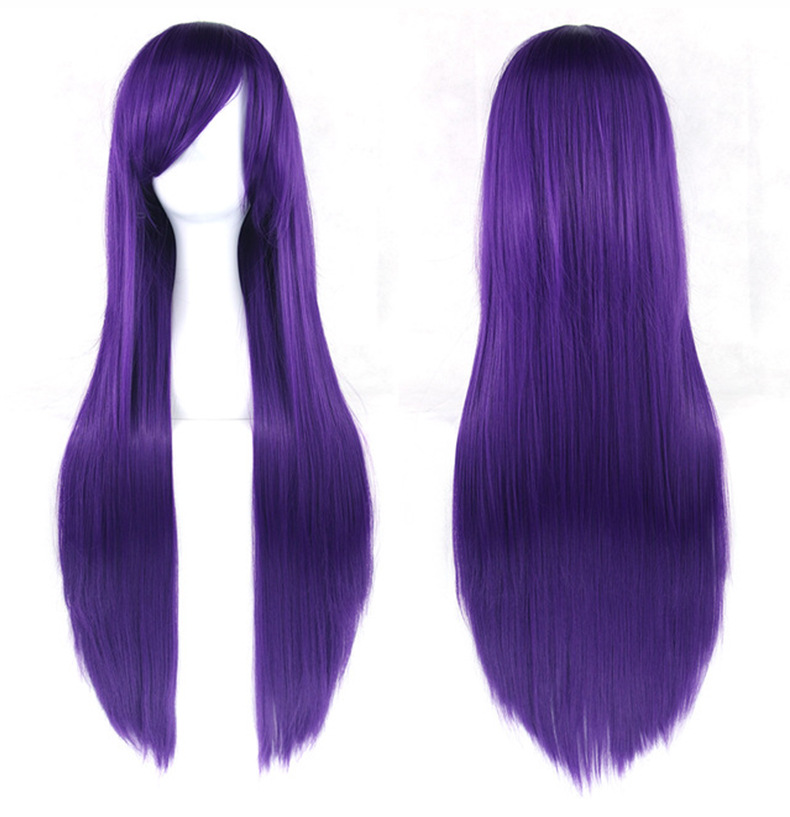 80 pelo liso púrpura oscuro