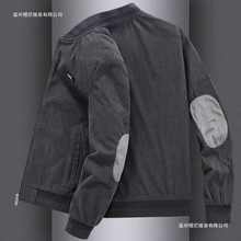 外套男士2023春秋季新款工装宽松灯芯绒棒球领复古潮流薄夹克代之