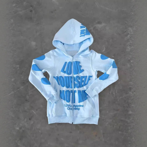 American and European fashion, Harajuku punk rock, hip-hop, skeleton, dark flame, Y2K, original long-sleeved knit sweater hoodie