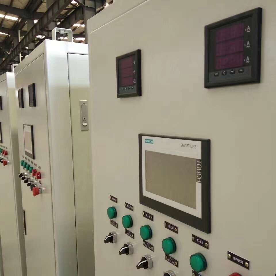 室内电控自控不锈钢控制箱PLC供水变频控制柜双电源配电柜消防柜