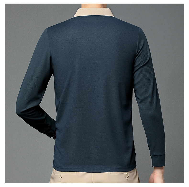Herren Poloshirt Langarm Mit Plüschfutter Für Den Winter_voghion.com