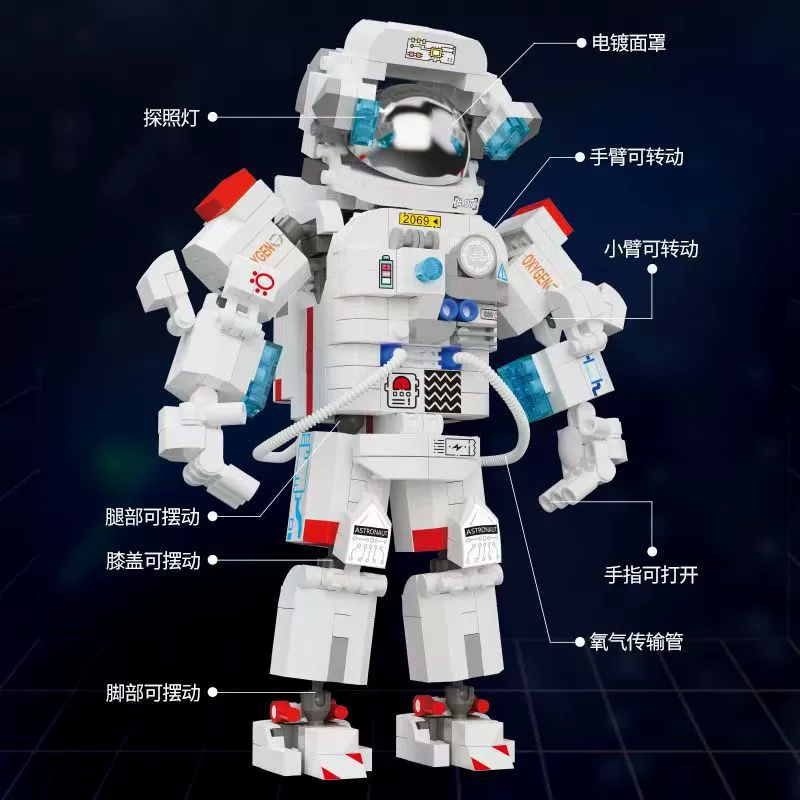 Lego, aerospace constructor, astronaut for boys, smart toy
