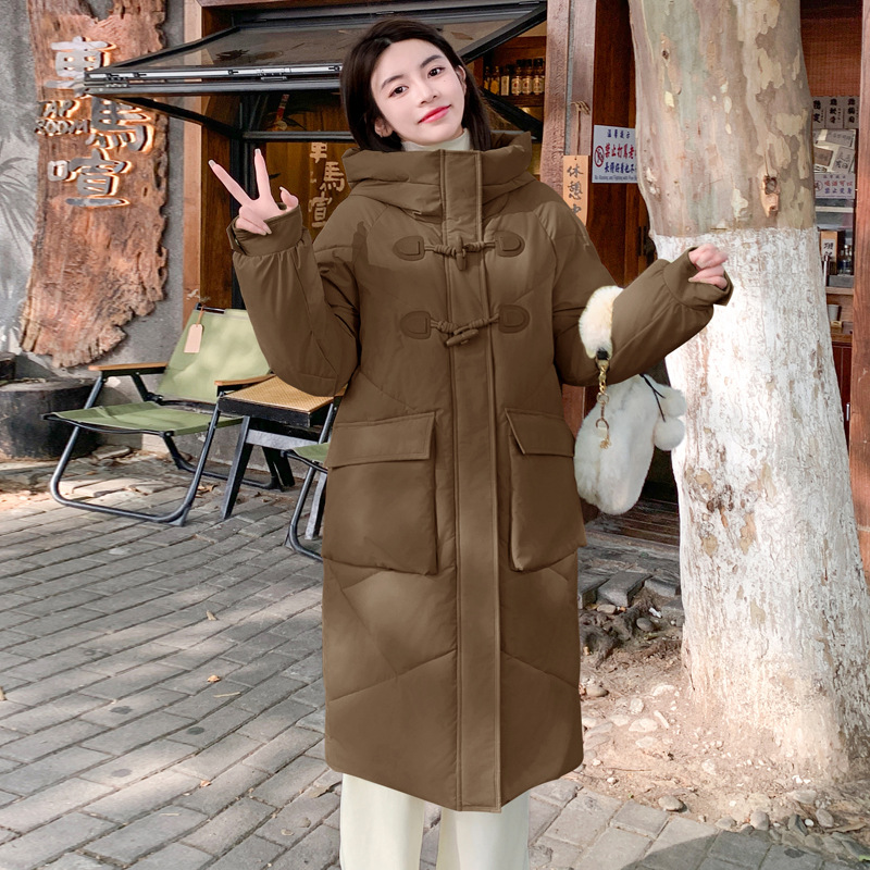 2024 nuevo invierno estudiantes sueltos chaqueta de algodón gruesa chaqueta de algodón largo