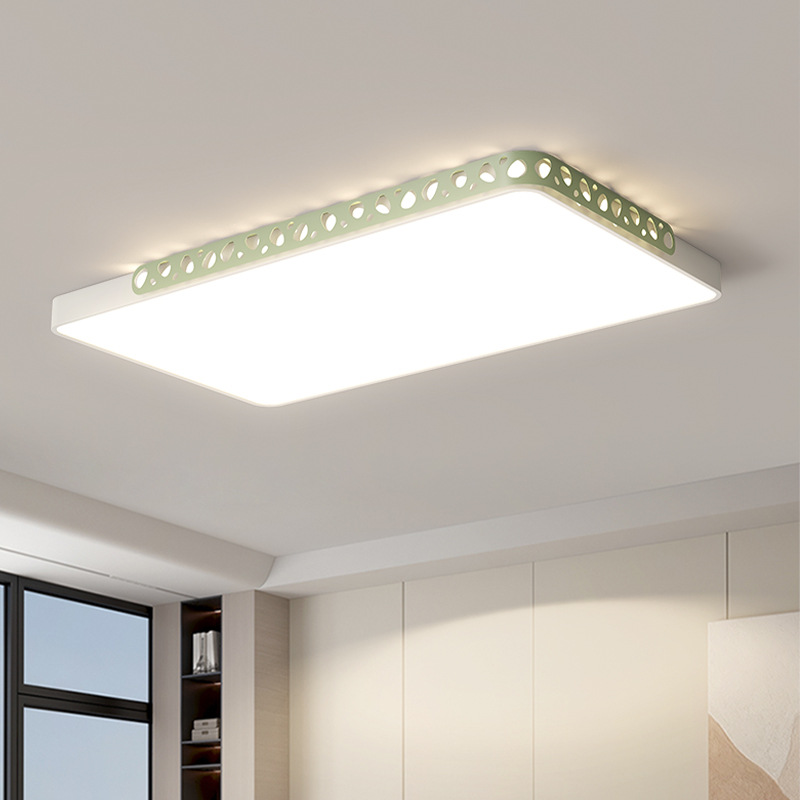 2025 nueva lámpara de sala de estar simple atmósfera moderna rectangular LED lámpara de techo iluminación de dormitorio redonda