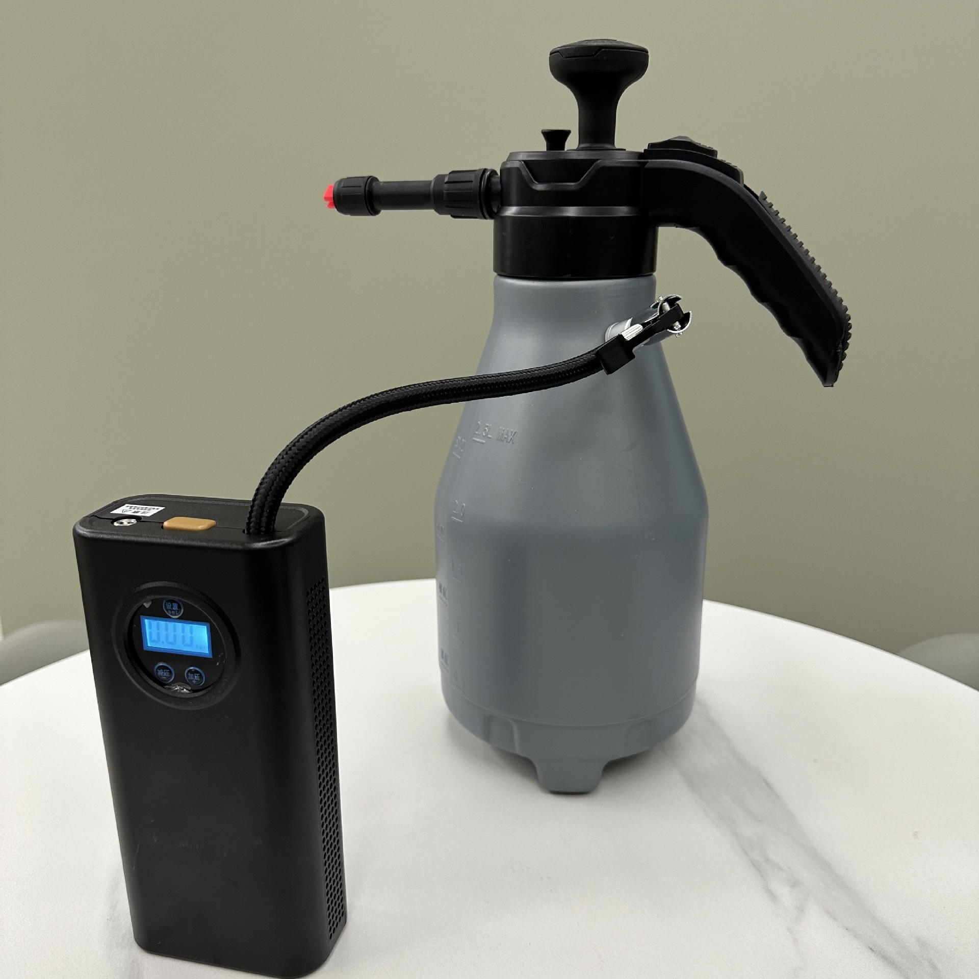 电动气嘴加压喷水壶高压持续喷雾瓶洗车大容量家用便携