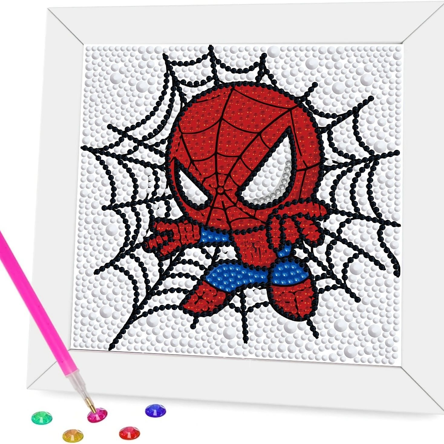 Nuevo kit creativo de pintura de diamantes DIY para niños, diseño de panda de dibujos animados, juguete de niña, pegatinas bonitas, pintura de diamantes completa, transfronterizo