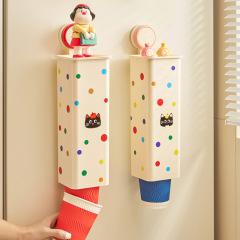 ドーパミン吸盤使い捨てカップ取り出し器壁掛け式コップ棚収納棚かわいい紙コップ棚