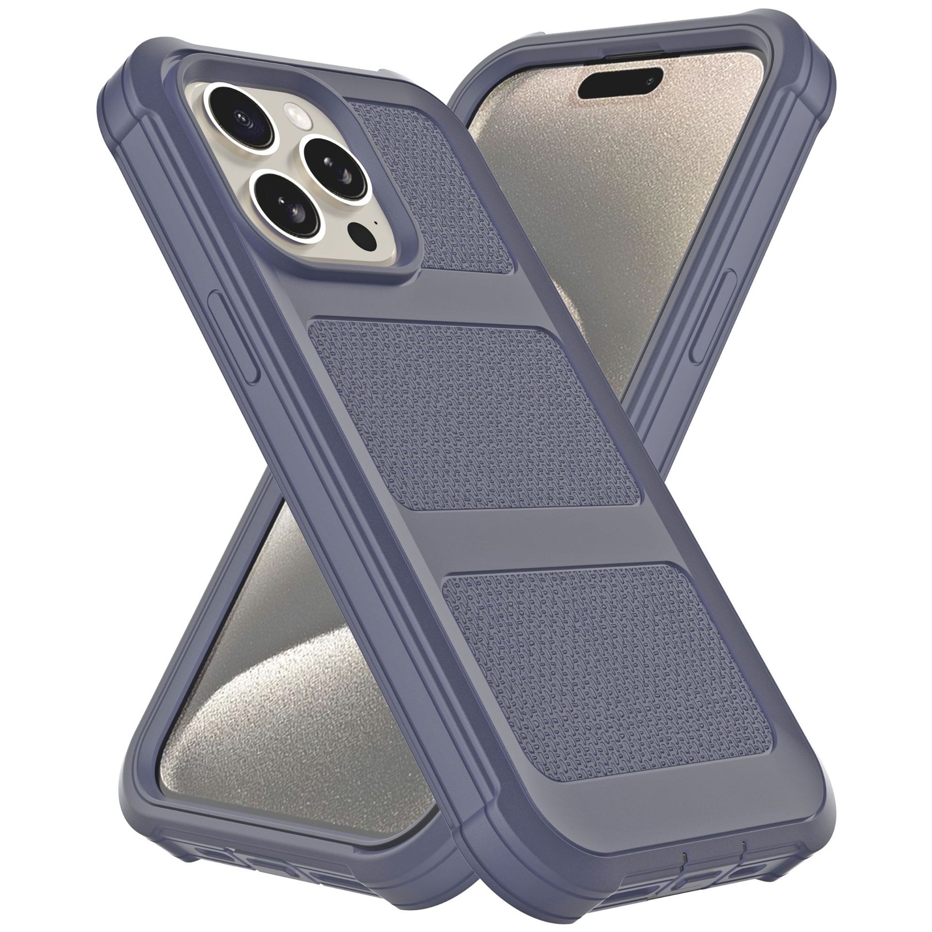 Rugged Phone Case With Back Clip Stand For Iphone 15 14 13 12 Plus_voghion.com