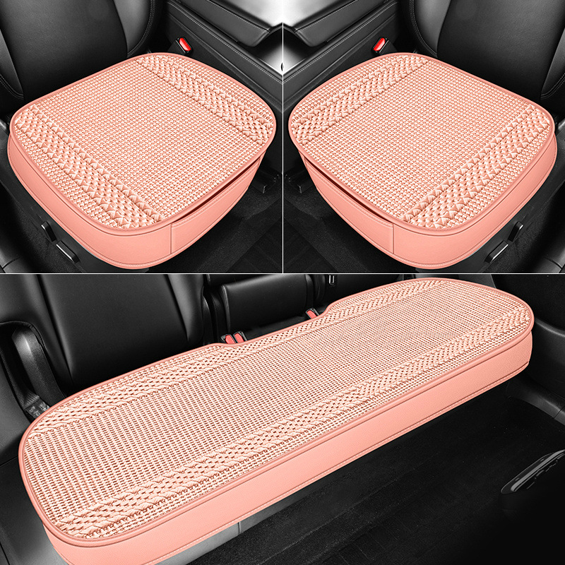 Universal – Pad Universal Four Seat cushion, seat cover - pink-full-coverage-3-piece-set