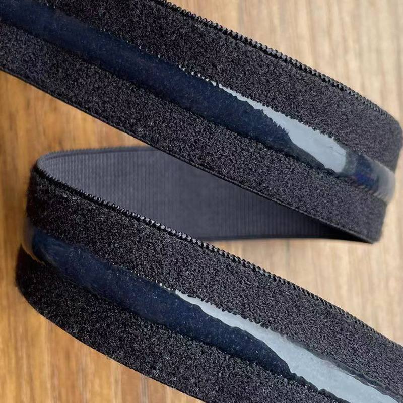 Fabricante en stock Negro Blanco alto elástico grueso de silicona antideslizante con línea epoxi antideslizante banda elástica al por mayor