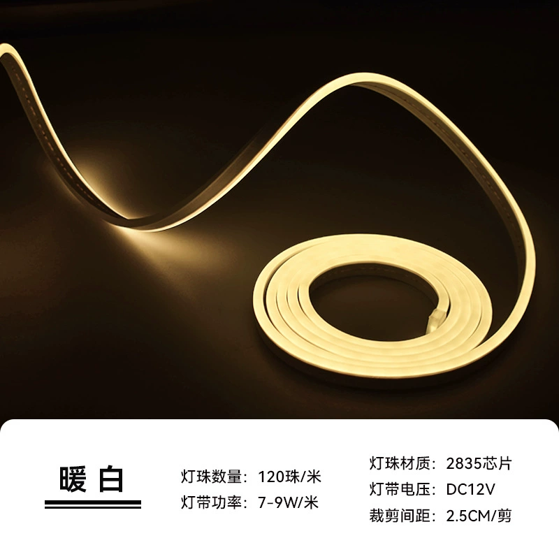 LED-лента светодиодная, модифицированный силиконовый неон 6×12 мм, 120 светодиодов на метр, мультицвета