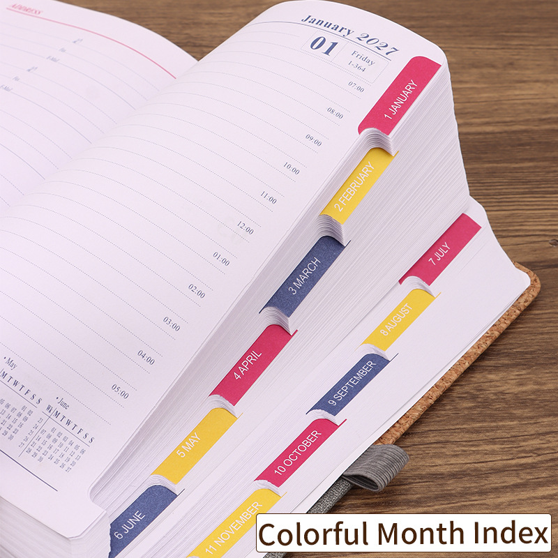 2027 papel ambiental inglés calendario de comercio exterior transfronterizo cuaderno de notas de calendario de 365 días de oficina de negocios