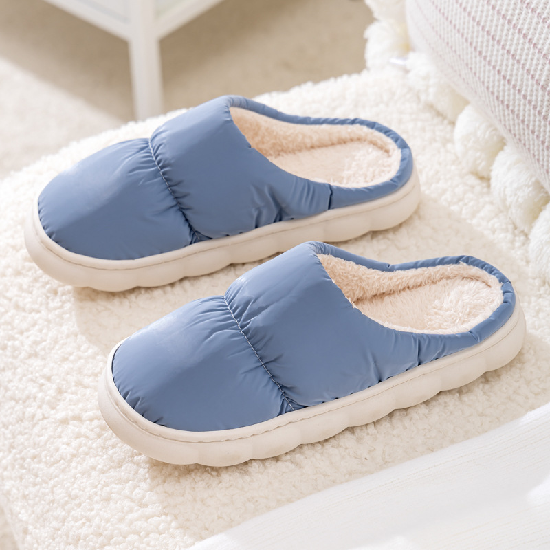 Nuove pantofole in cotone autunnali e invernali per gli amanti delle pantofole da interno con suola spessa antiscivolo, calde e morbide, da uomo e da donna_voghion.com