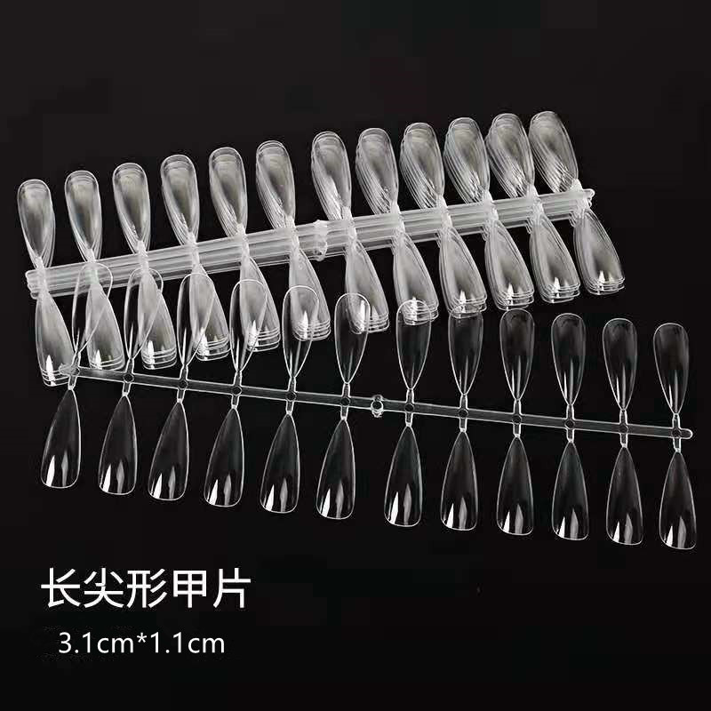New Water Drop-Shaped Nail Art Display Board, Cross-Border Ready Stock, Transparent Long Pointed Color Board, 240 Pieces Display Board Nail Pieces