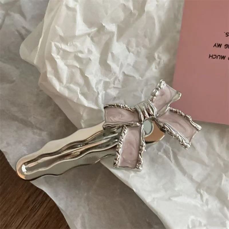 滴油水钻字母发夹女多巴胺抓夹侧边刘海夹轻奢高级感精致小众发夹|undefined
