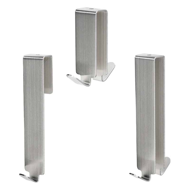 Transfronterizo simple cuarto de baño Baño Pantalla de vidrio toalla gancho baño 304 Acero inoxidable punzón gancho libre