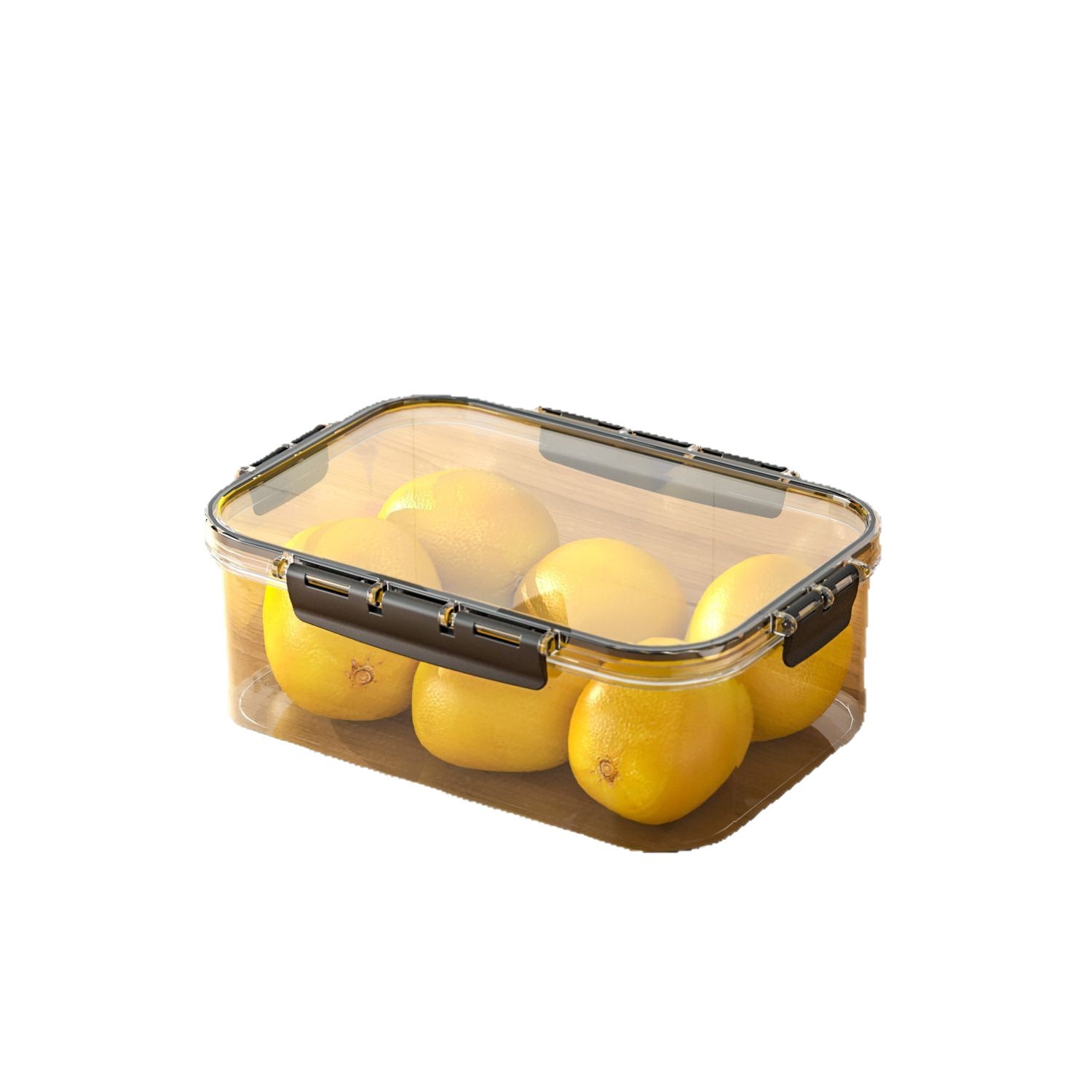 Caja de almacenamiento de refrigerador casera de gran capacidad caja de sellado de plástico transparente de refrigeración de cocina caja de almacenamiento de frutas y verduras frescas