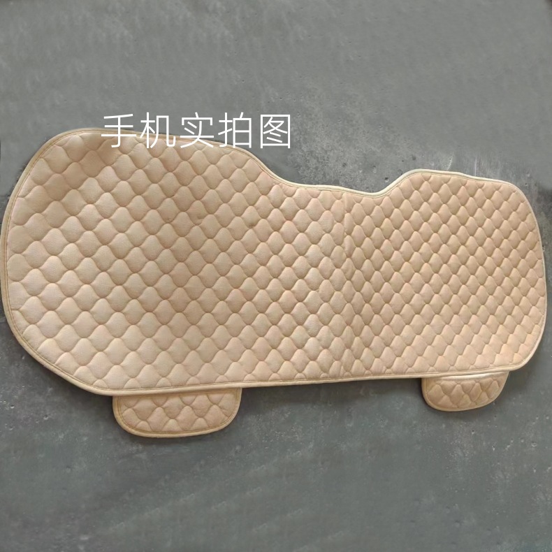 Factory wholesale car cushion winter thickened plush non-slip three-piece Universal single piece butt pad three-seat rear row