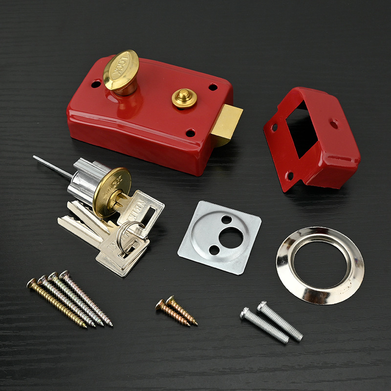 Niutou door lock 708 door lock indoor exterior door lock indoor mortise door lock wooden door iron door single tongue door lock
