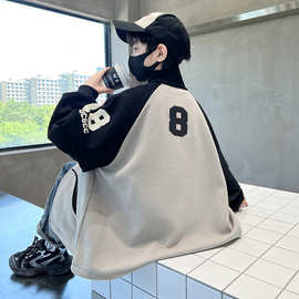 儿童装男童秋装棒球服外套2024新款中大童春秋款男孩帅气秋季衣服