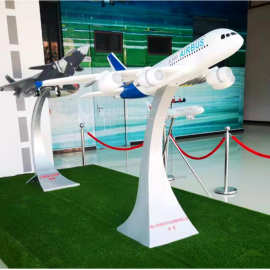 A380国航树脂玻璃钢大型仿真飞机摆件军事基地展览模型制作厂家