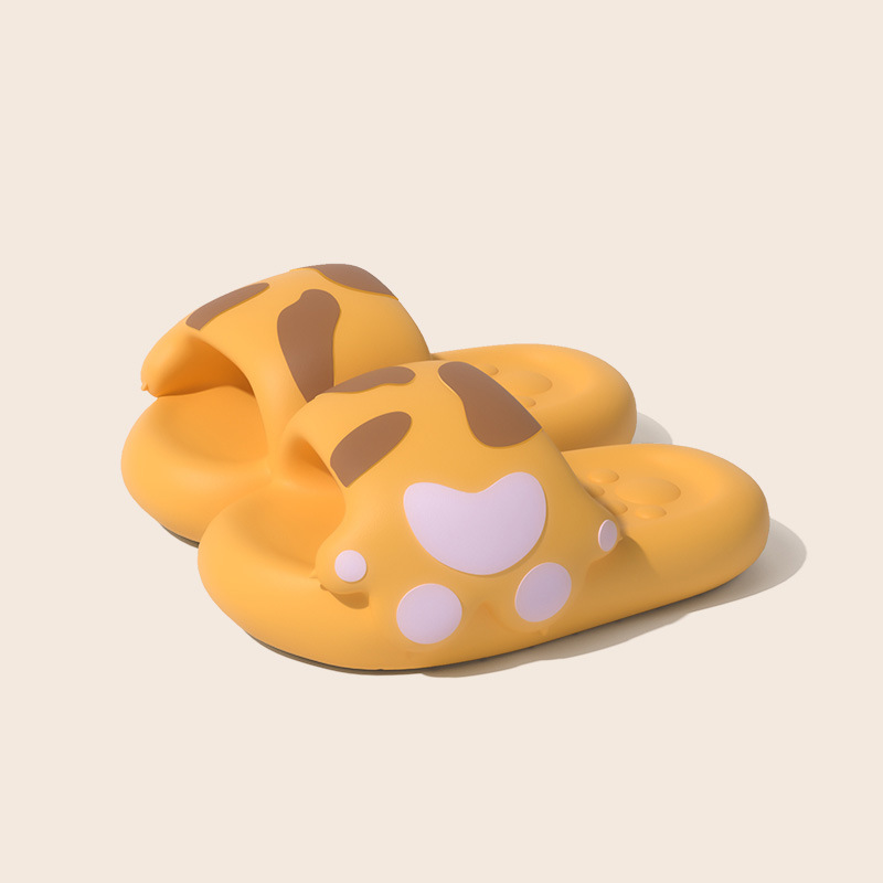Cartoon Cute Cat Paw Women's Summer Home Non-Slip Bathing Couple Slippers Parent-Child Slippers Outdoor Wear_vogvips.com
