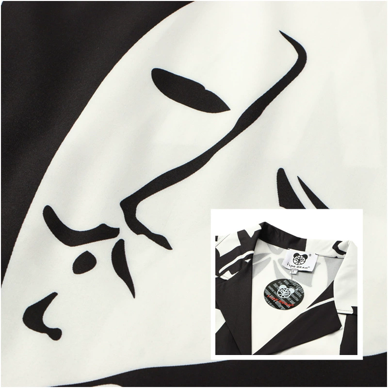 Mask, summer shirt, European style, for beloved, loose fit, with short sleeve