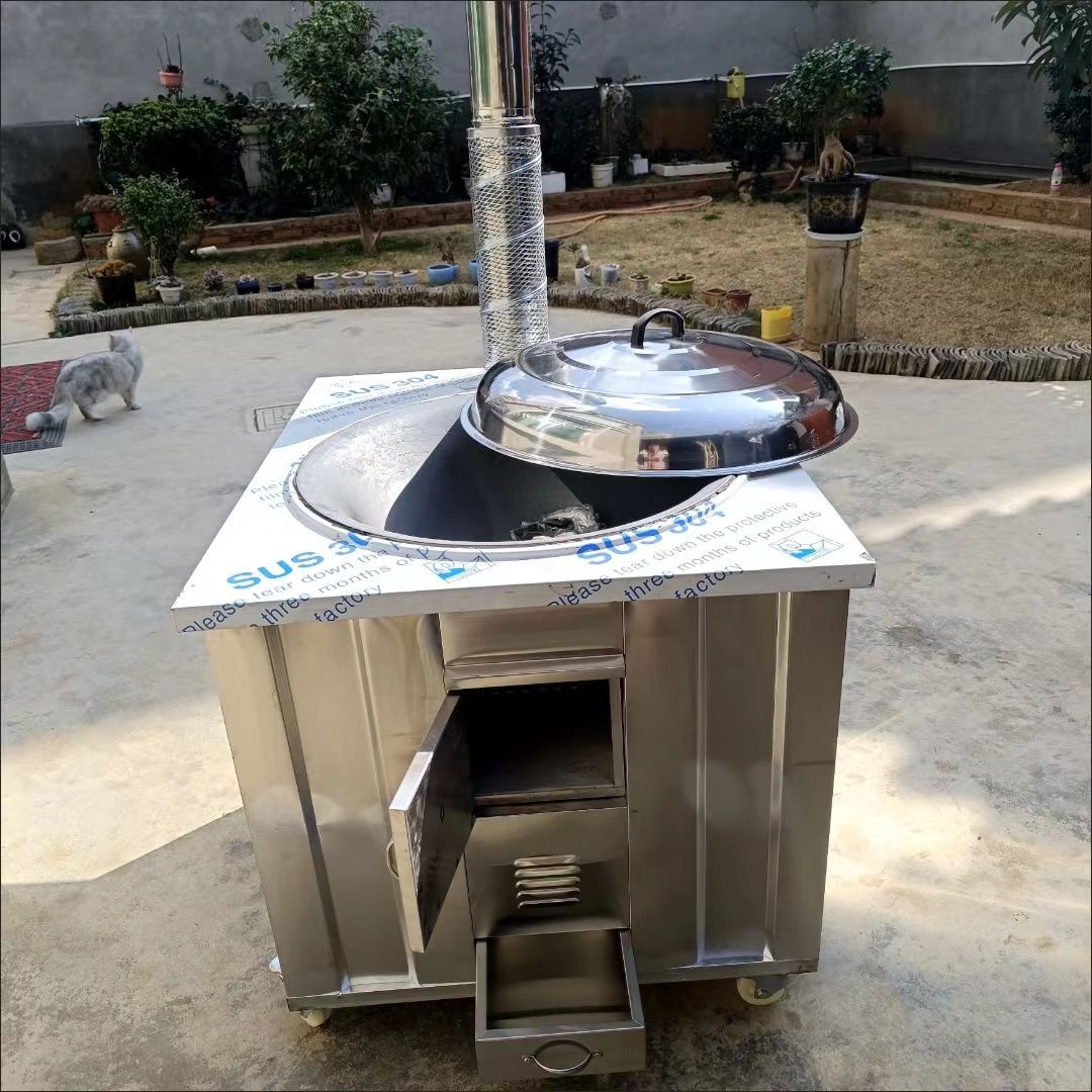 304柴火灶家用烧木柴农村多功能柴火炉户外大锅台可移动大锅灶炉