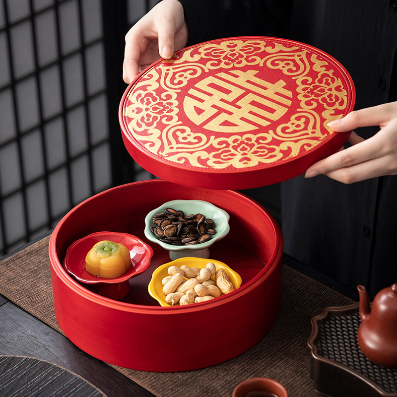 中式古代食盒多层手提饺子结婚喜糖盒婚庆用品果盘提篮野餐送餐盒|undefined