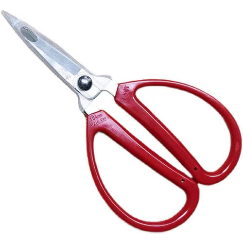 Home Use Dog Silhouette Chinese Red Stainless Steel Paper Cutting Scissors with Sharp and Fine Tips Student Artisan Window Decoration Scissors Wholesale