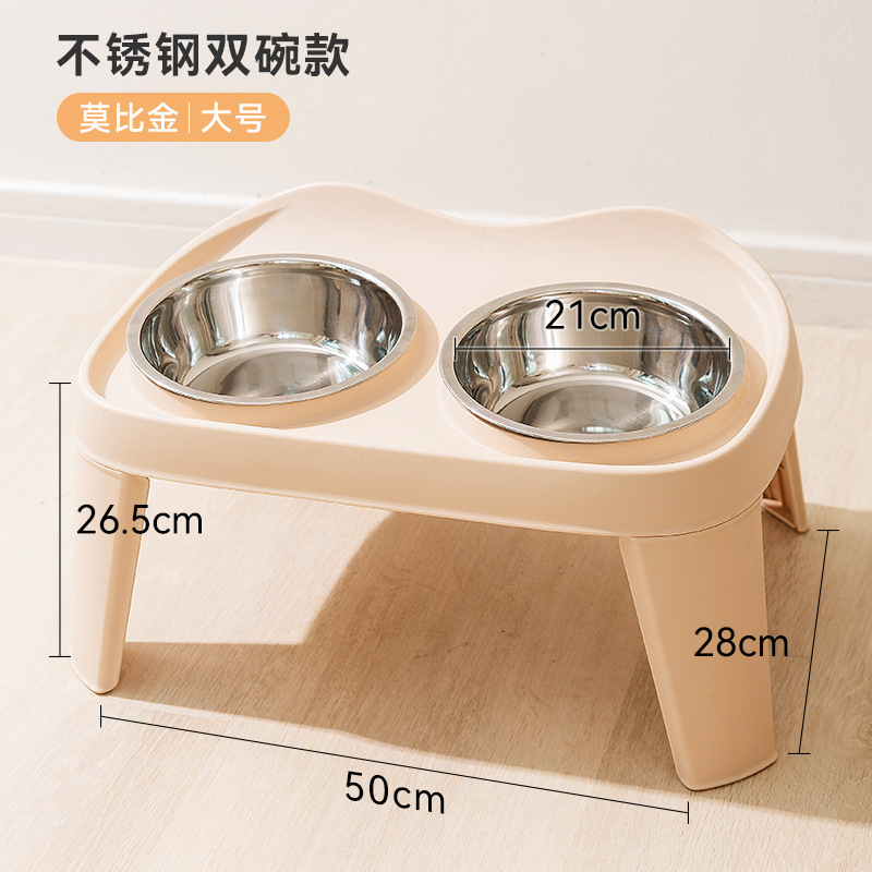 Tazón doble elevado plegable clásico para perros de comercio exterior transfronterizo Tazón para perros medianos y grandes Tazón para perros Golden Retriever Tazón de alimentación para mascotas