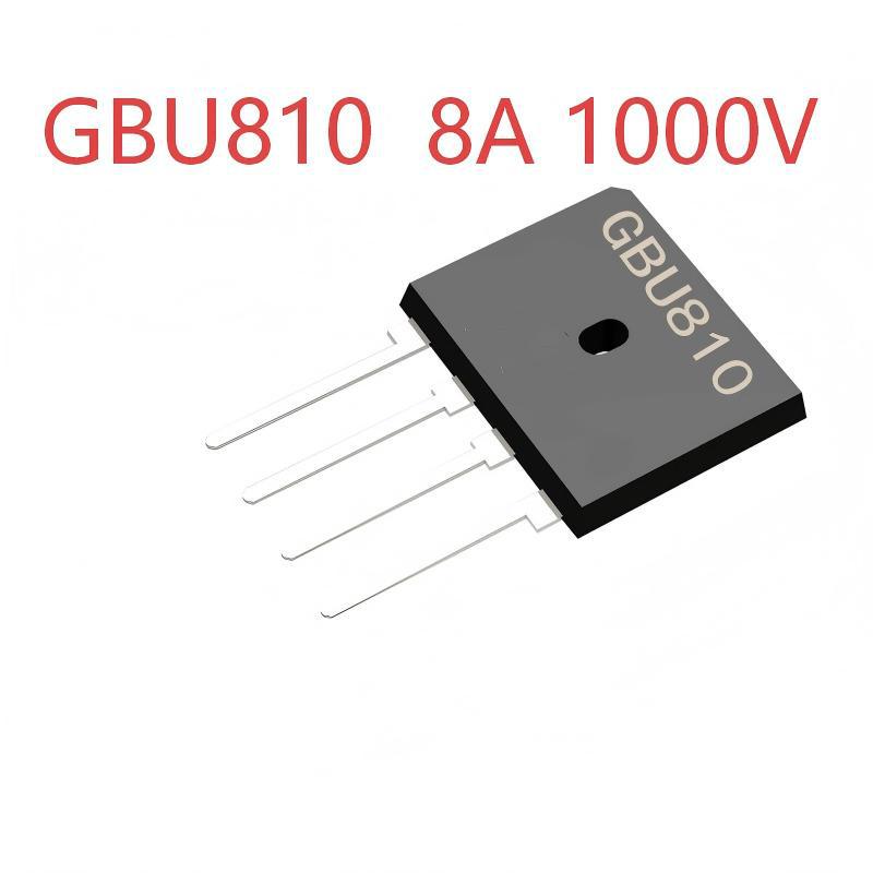 GBU810 直销 流桥 8A 1000V桥堆 GBU插件桥堆 单相桥式整流器